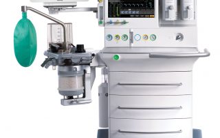 anesthesia machine with gas monitor